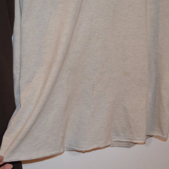 OLD NAVY Cotton Indonesia Brown Cream Long Sleeves Raglan T-Shirt Uni-sex Large - Picture 6 of 6